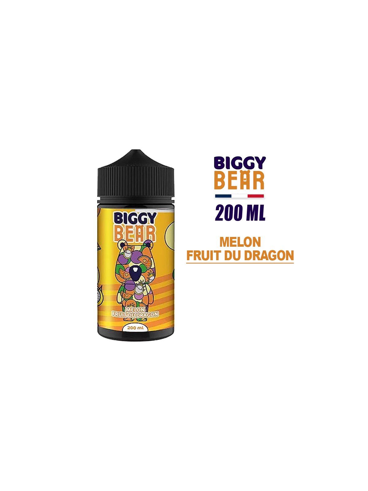 E-LIQUIDE BIGGY BEAR 200ml MELON, FRUIT DU DRAGON