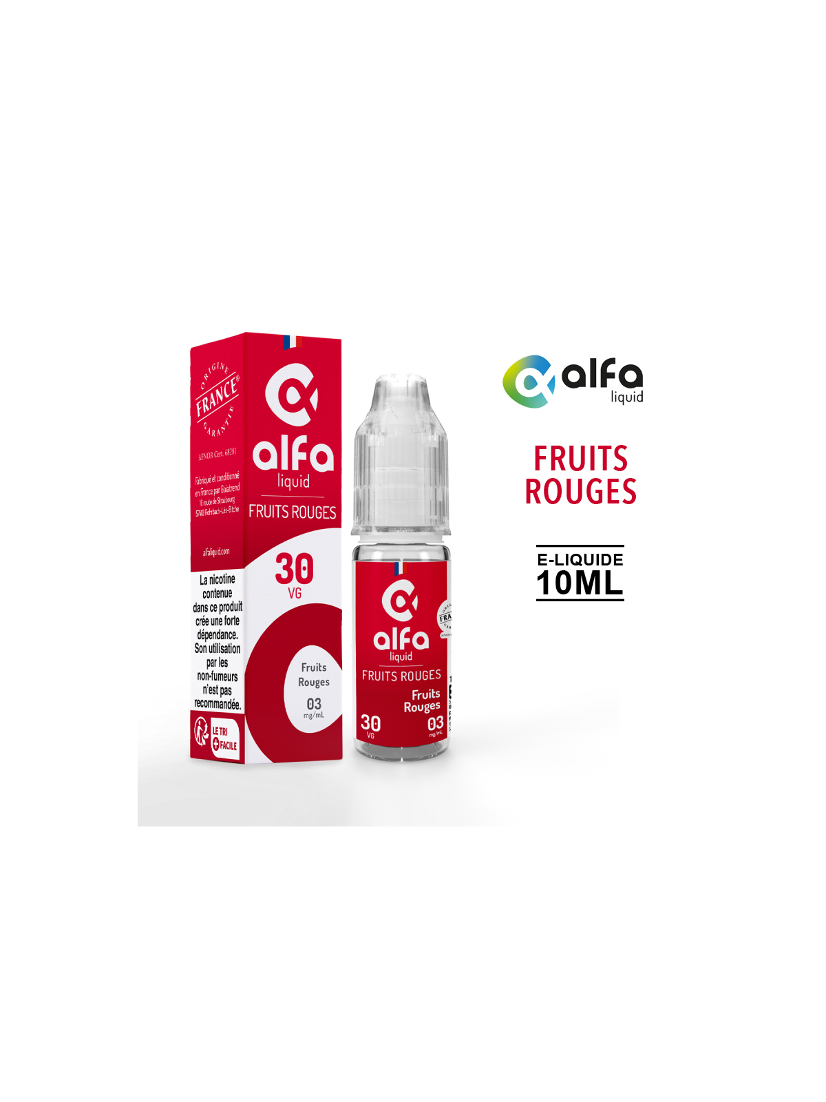 E LIQUIDE FRUITS ROUGES ALFALIQUID 10ml