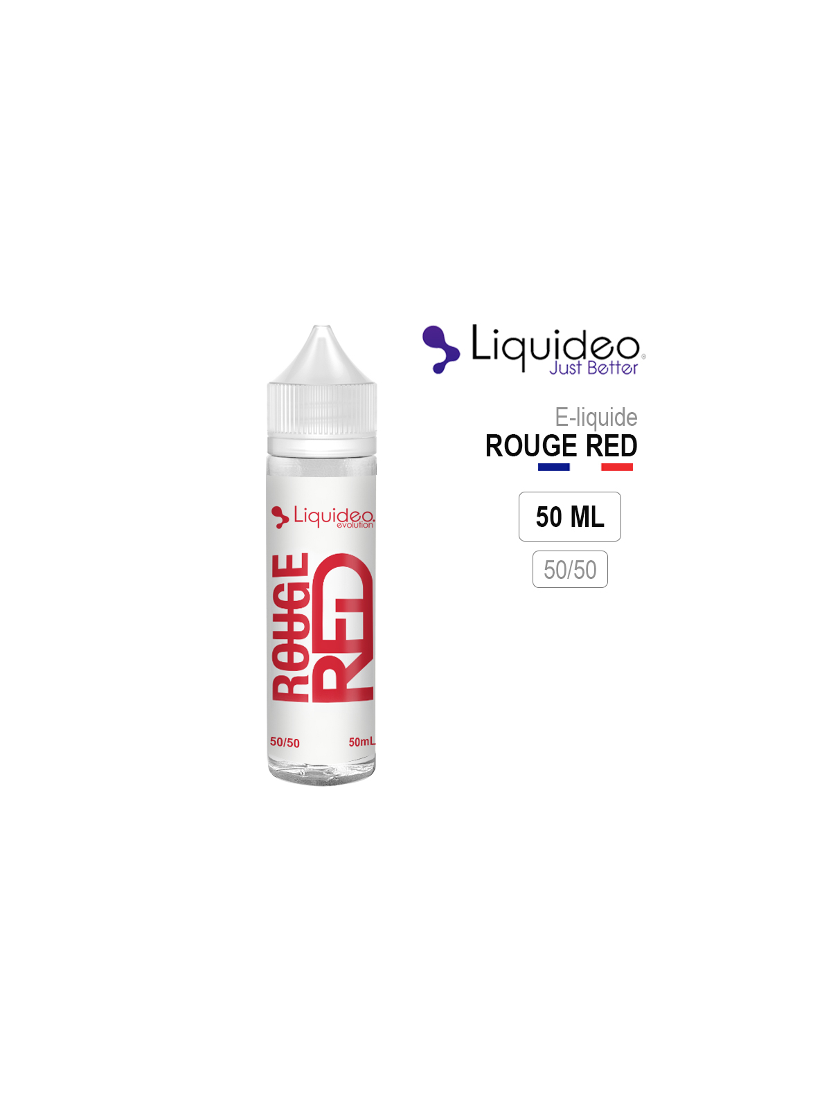 E-Liquide ROUGE RED Liquideo Framboise, Myrtille, Cassis, Anis
