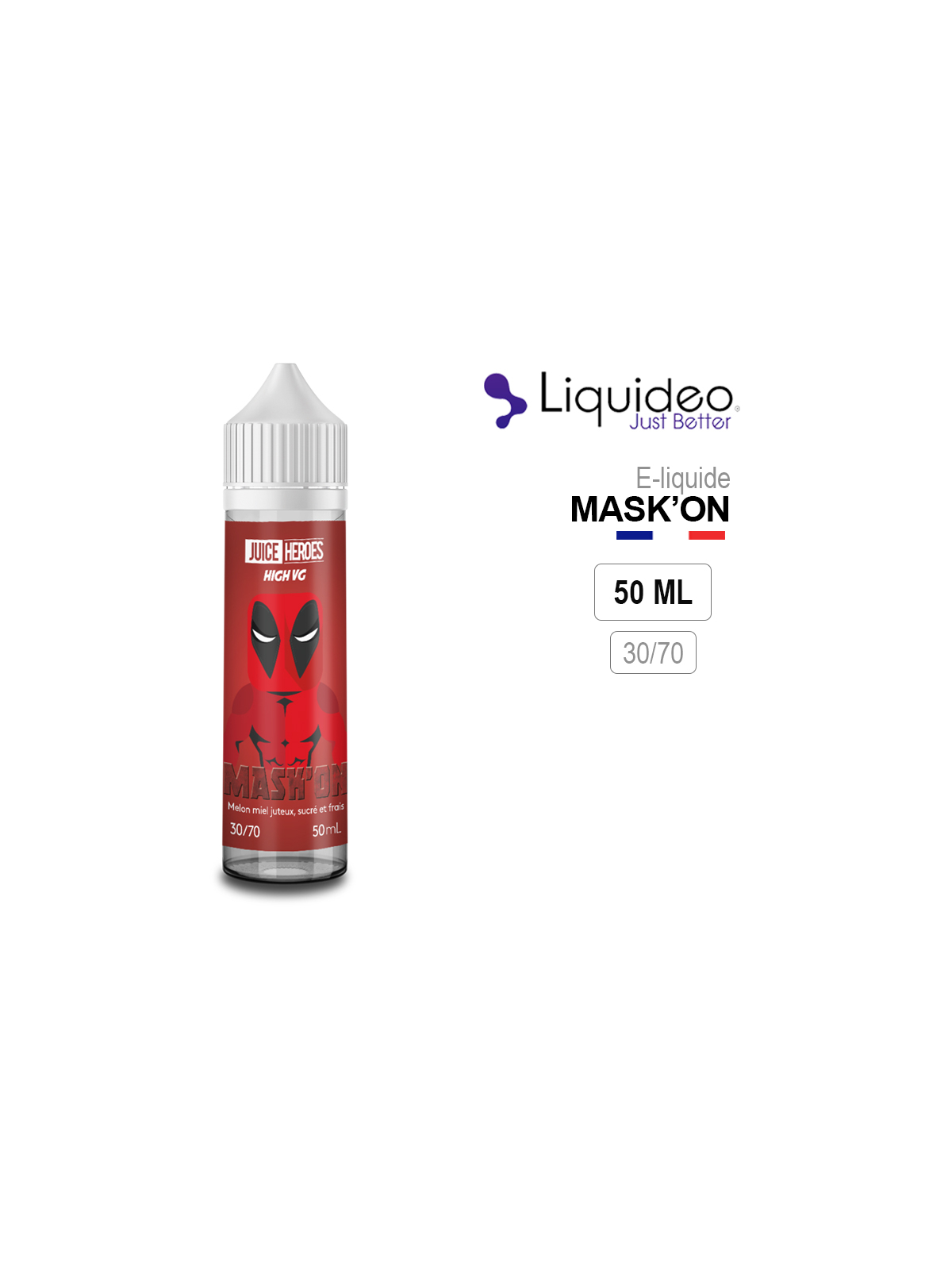 E-Liquide MASK'ON MELON MIEL Liquideo 50ml
