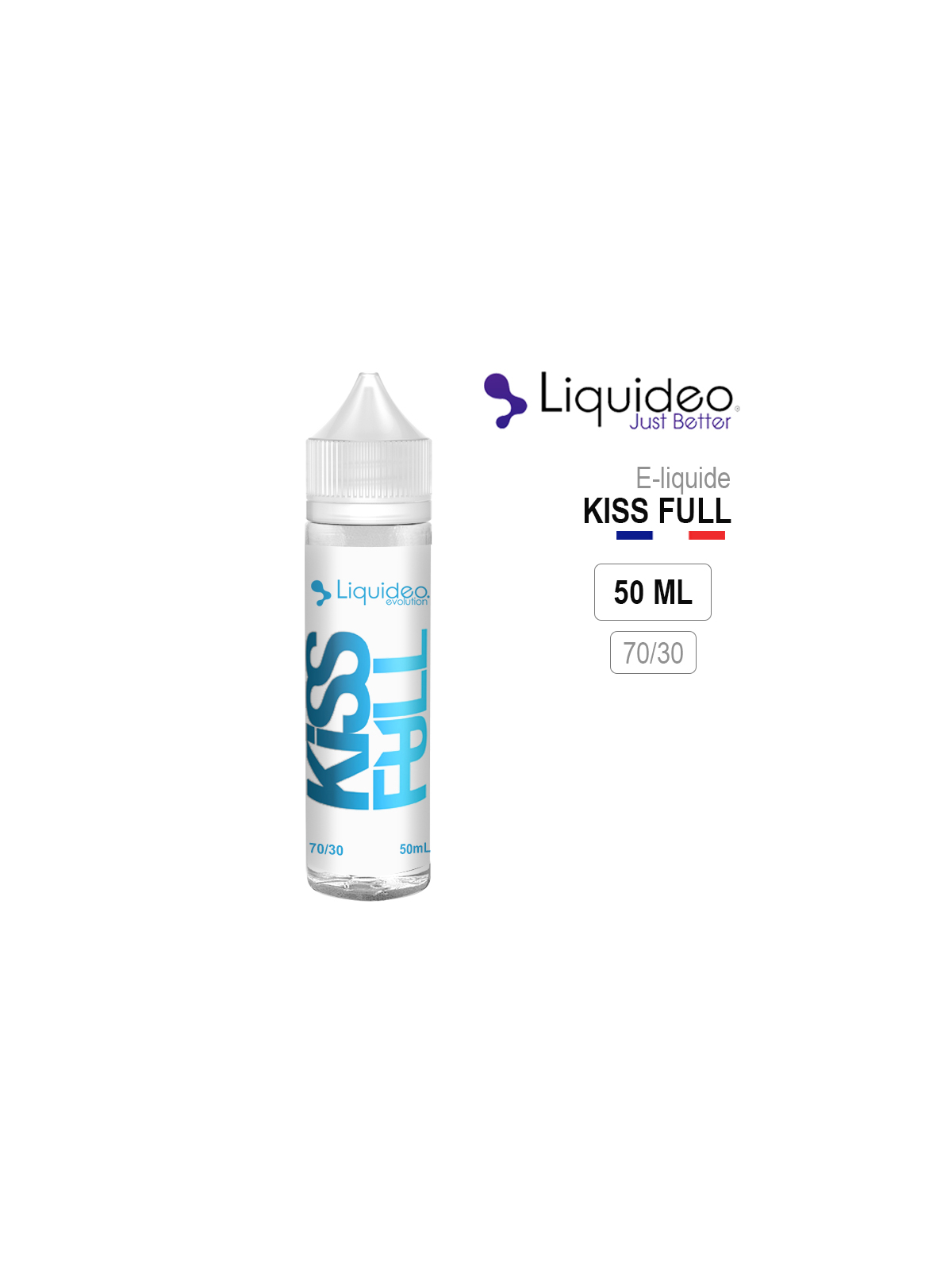 E-Liquide KISS FULL Liquideo Menthe douce, Menthe Verte, Menthe Glacée