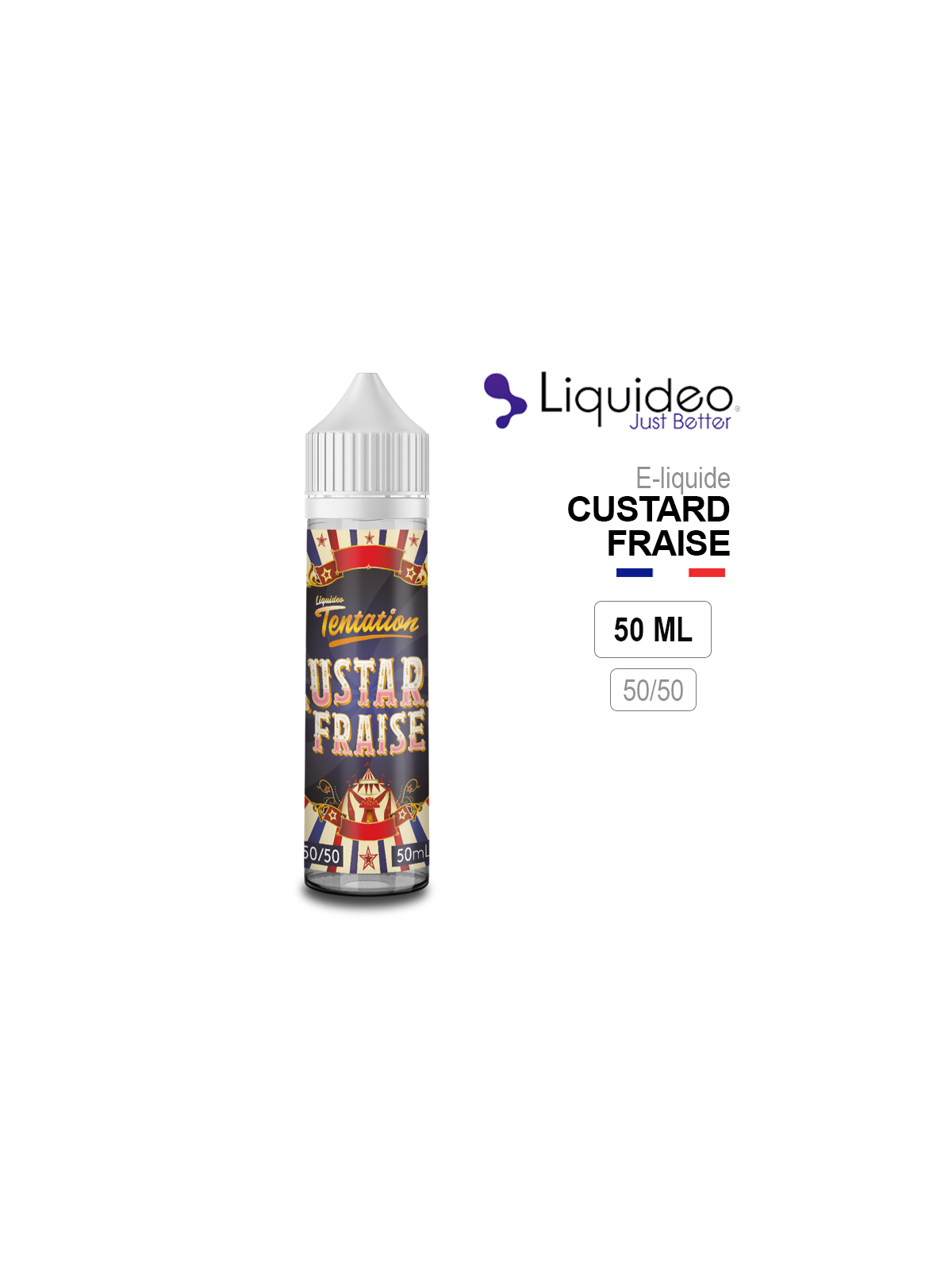 E-Liquide CUSTARD FRAISE 50 ml Liquideo
