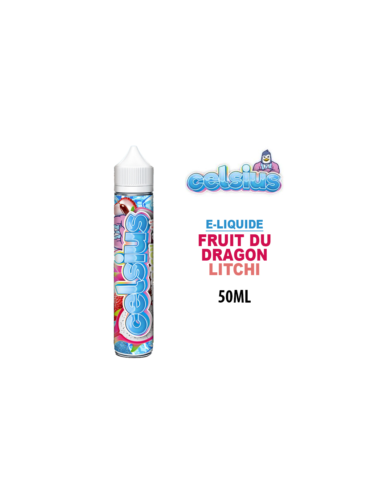 FRUIT DU DRAGON, LITCHI 50 ml E-liquide CELSIUS pas cher