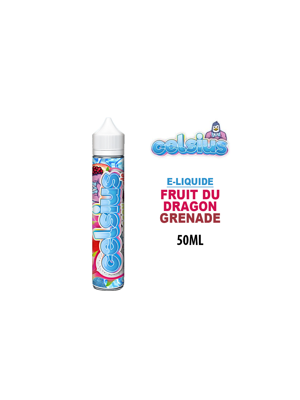 FRUIT DU DRAGON, GRENADE 50 ml E-liquide CELSIUS pas cher