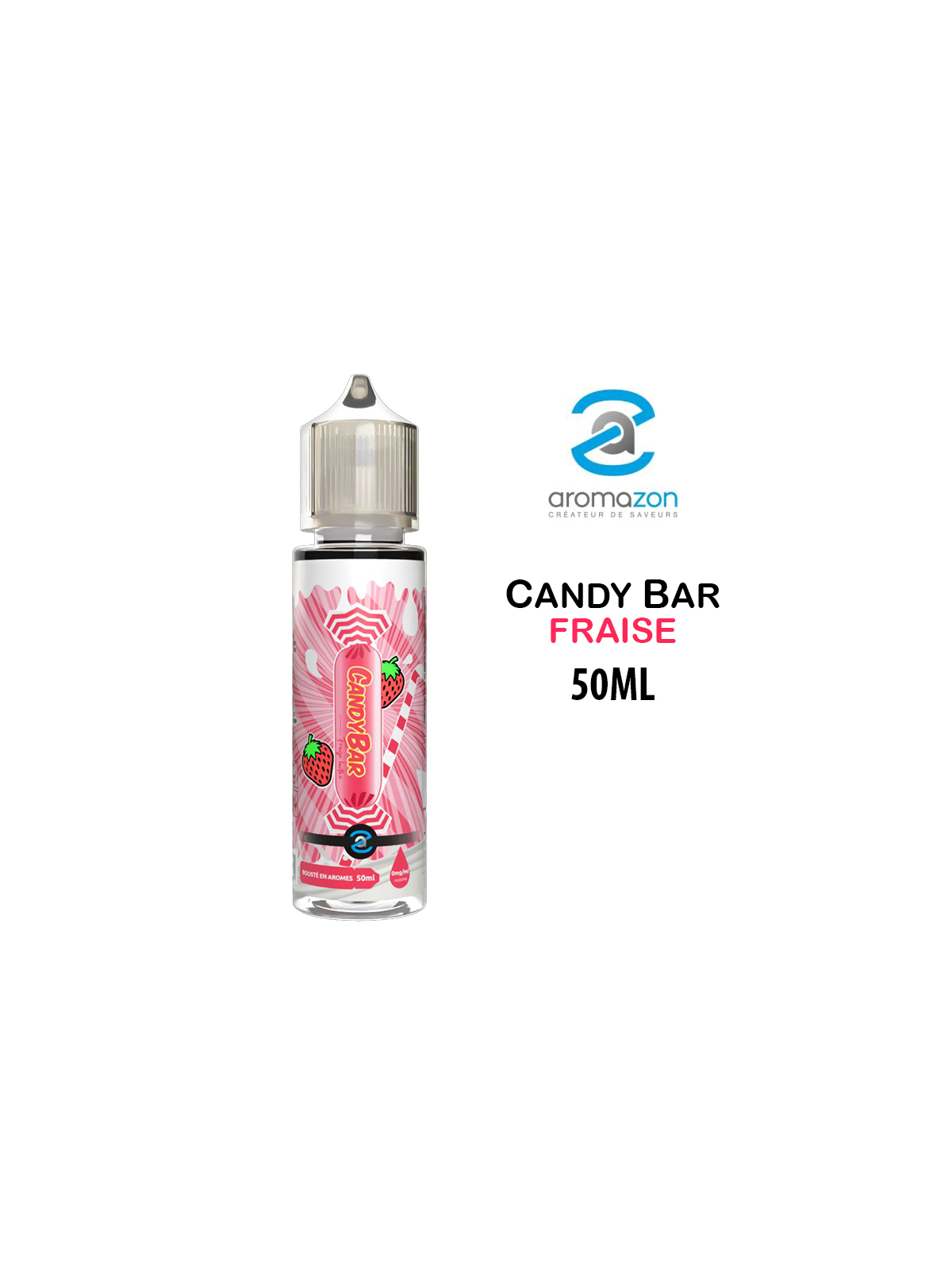 E-liquide AROMAZON CANDY BAR FRAISE LACTÉE 50ML