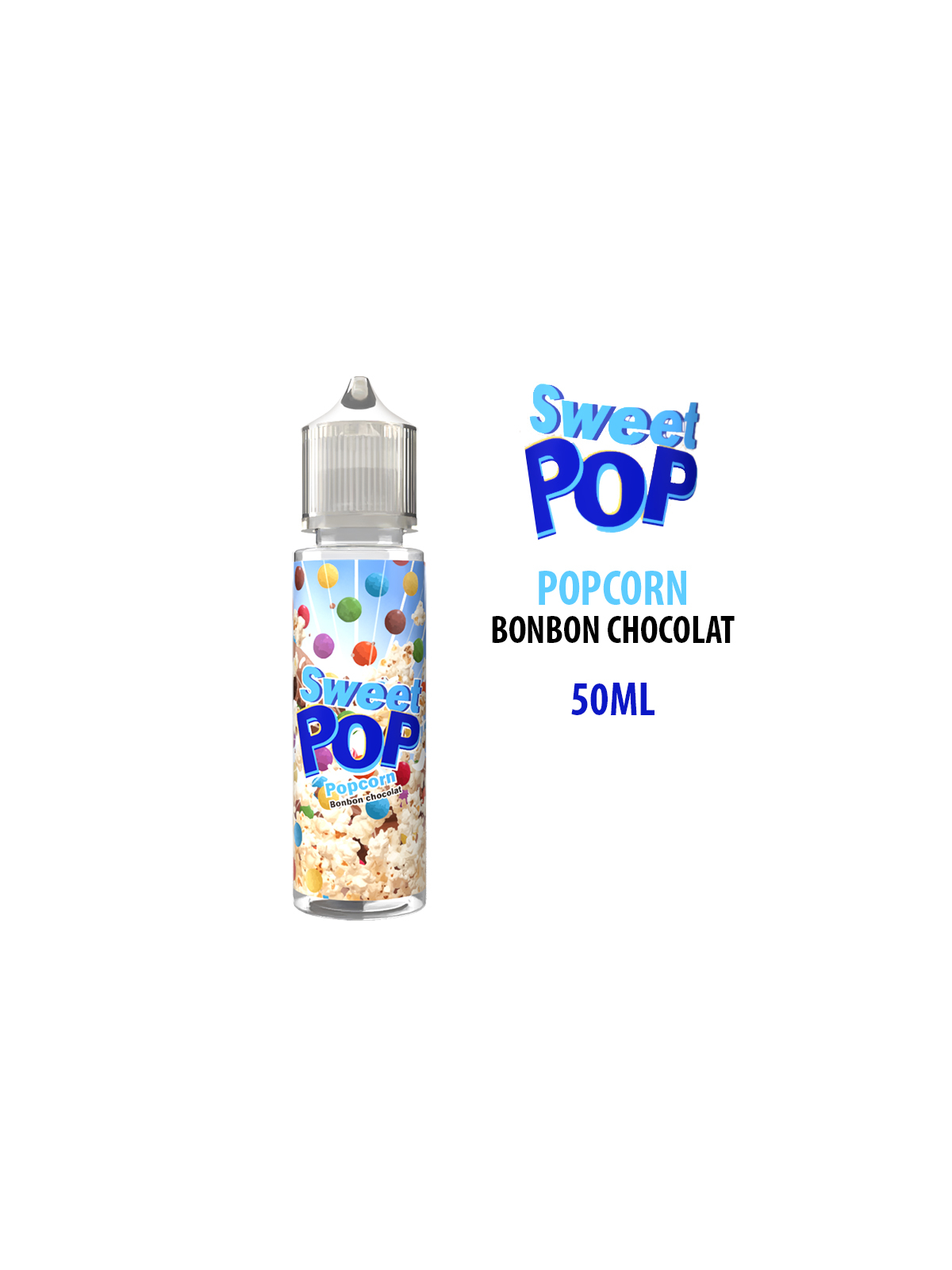 E-liquide SWEET POP POPCORN BONBON CHOCOLAT 50ML