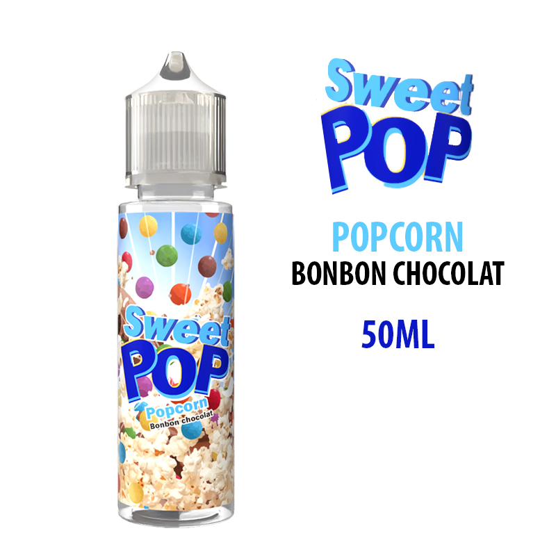 E-liquide SWEET POP POPCORN BONBON CHOCOLAT 50ML