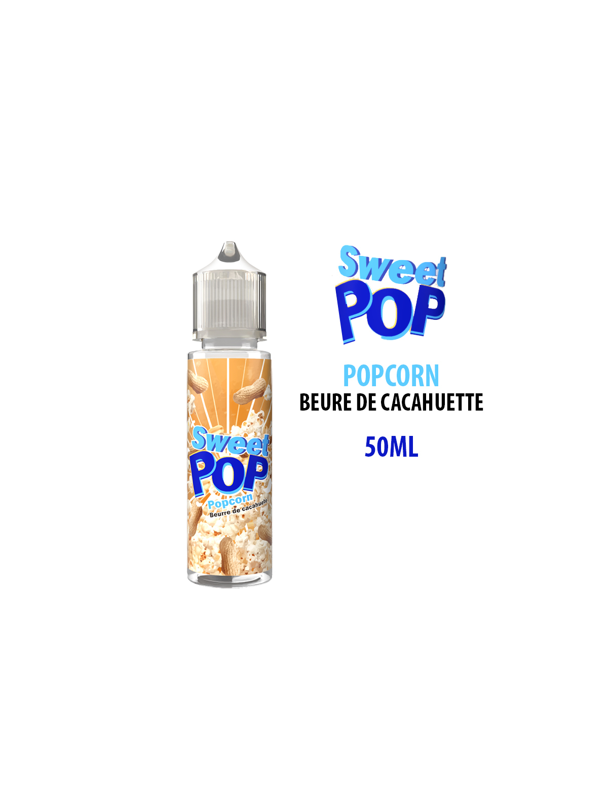 E-liquide SWEET POP POPCORN BEURRE DE CACAHUÈTE 50ML