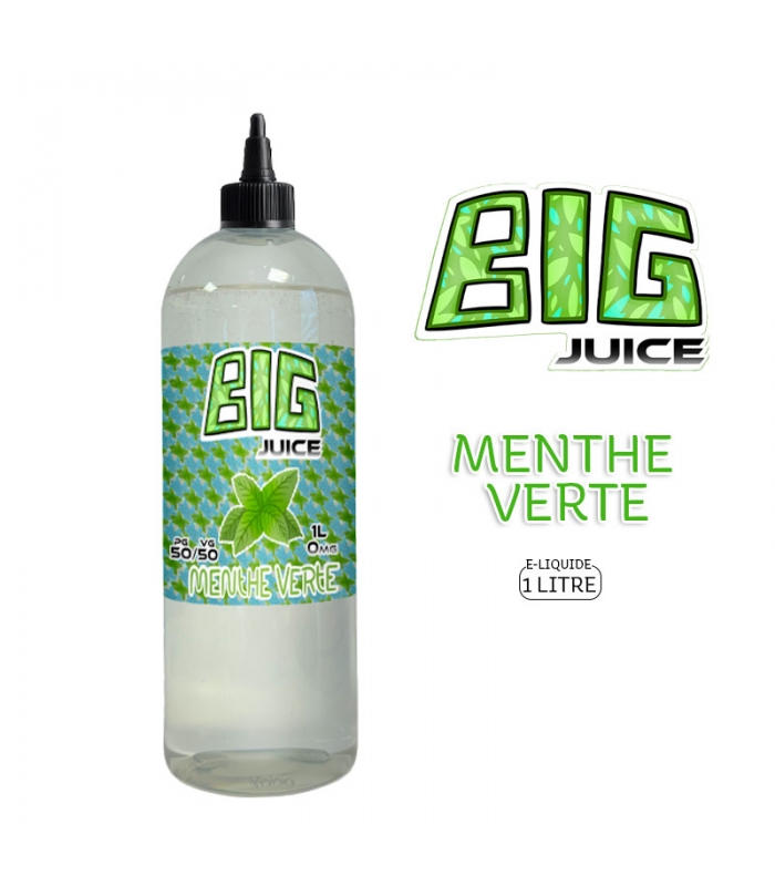 E-LIQUIDE MENTHE VERTE 1 LITRE - BIG JUICE