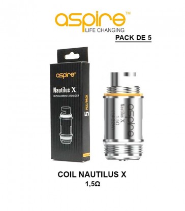 COIL RESISTANCE NAUTILUS X ASPIRE - Pack de 5
