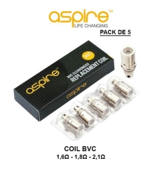 COIL RESISTANCE BVC Clearomiseur ASPIRE - Pack de 5