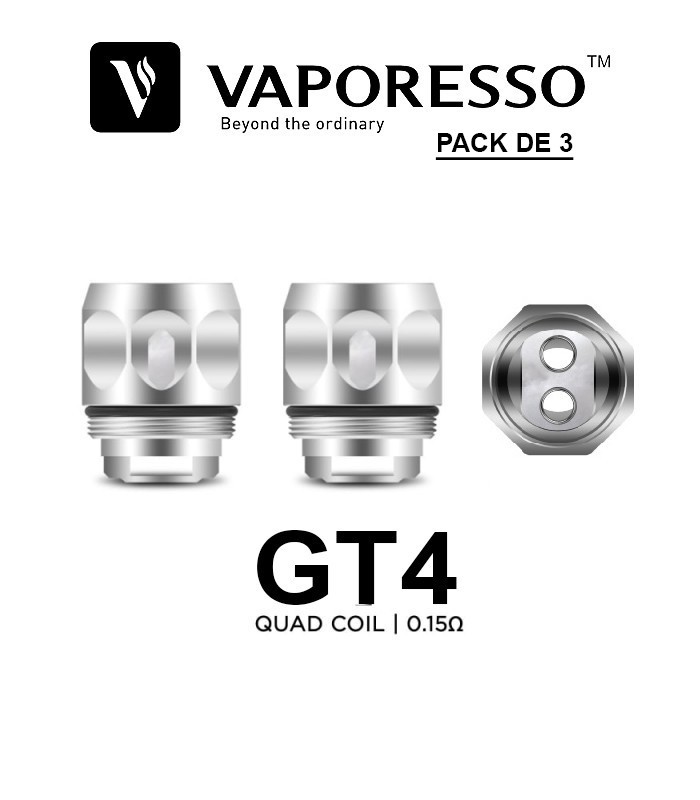 RESISTANCE COIL GT4 VAPORESSO pack de 5