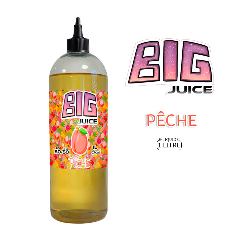 E-LIQUIDE PÊCHE 1 LITRE - BIG JUICE