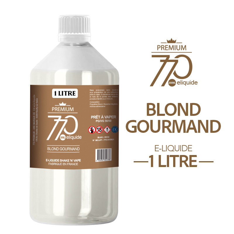 E-LIQUIDE 1 LITRE - BLOND GOURMAND 770 PREMIUM