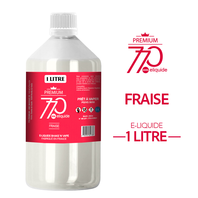 E-LIQUIDE 1 LITRE - FRAISE 770 PREMIUM