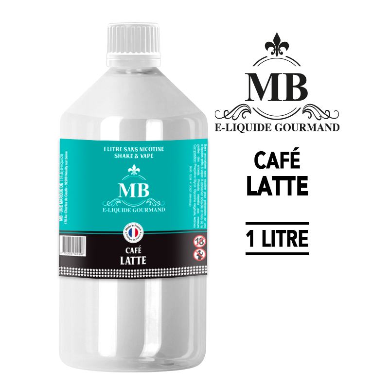 E-LIQUIDE 1 LITRE - CAFÉ LATTE - MB