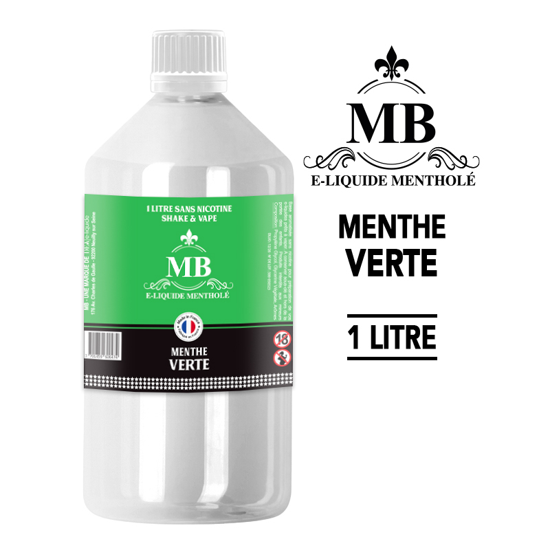 E-LIQUIDE 1 LITRE - MENTHE VERTE - MB