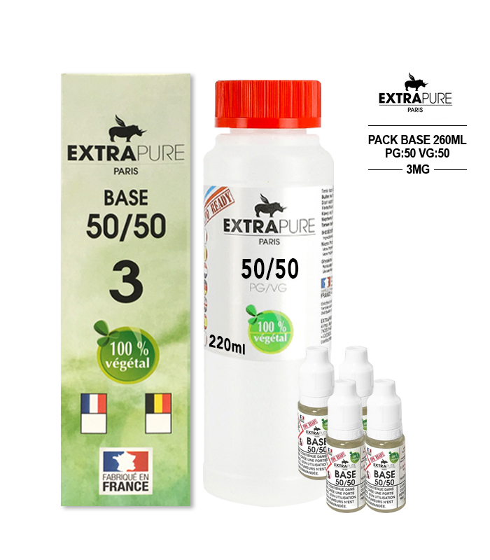 PACK 260ML 50/50 3MG EXTRAPURE