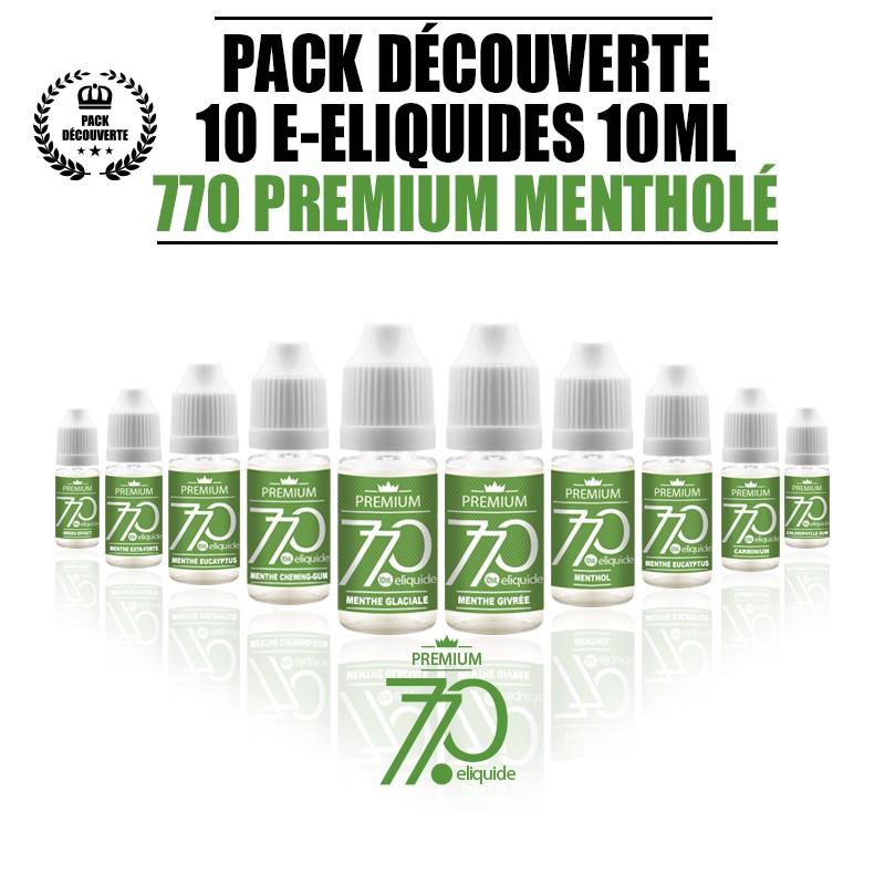 PACK 10 LIQUIDES 770 PREMIUM MENTHOL