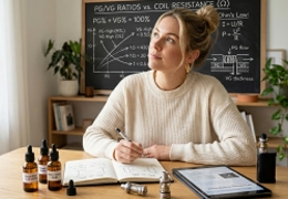Résistance et PG VG d'une cigarette électronique